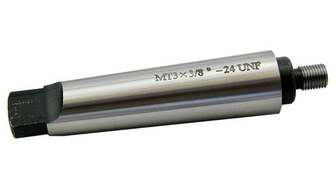 Arbor, Drill Chuck 3MT Tang to 3/8"-24 Thread