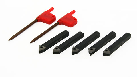 Turning Tools, 1/4" Indexable, Triangle Inserts