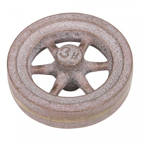 Flywheel, 3" Diameter, 6 Heavyweight Straight Spokes, Bronze