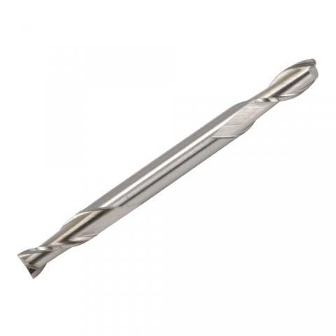 End Mill, Miniature, 3/16" 2 Flute, Double Ended, HSS