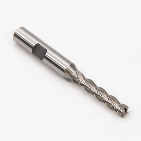 End Mill, 1/4" 4 Flute, HSS, 3-1/16" Long Reach