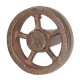 Flywheel, 2" Diameter, 5 Straight Spokes, Bronze