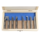 Lathe Tool Bits, 3/8" Presharpened, Set of 8 HSS