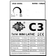 Label, Front Panel, SIEG C3 7x14 Mini Lathe